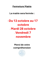 Fermeture Mairie Fermeture Mairie