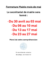 Fermeture Mairie