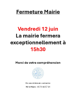 Fermeture Mairie
